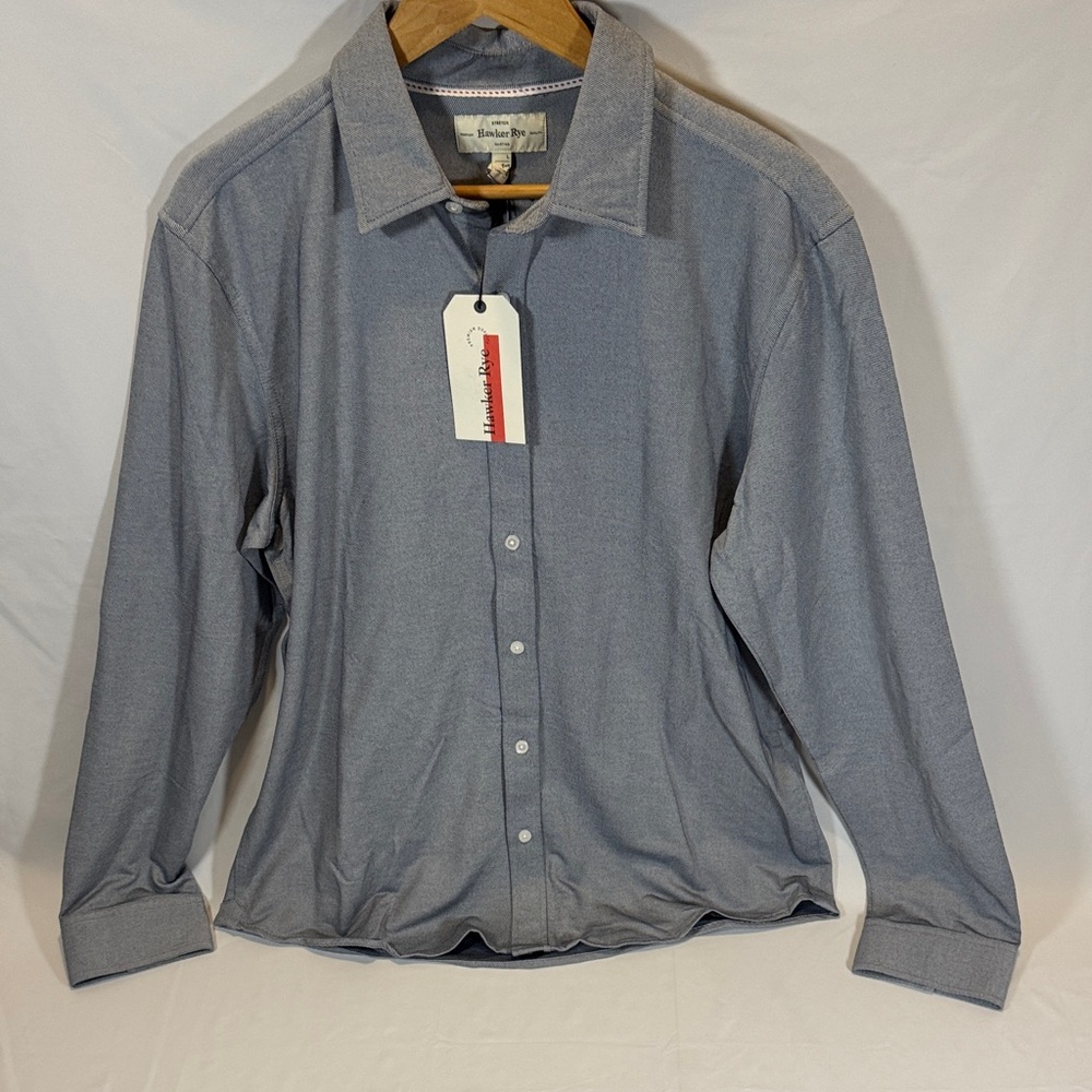Hawker Rye Men's Blue Button-Up Shirt NWT